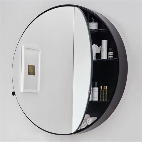 CIELO ROUND BOX SPECCHIO CIELO FINITURE NM NERO MATT | Round mirror ...