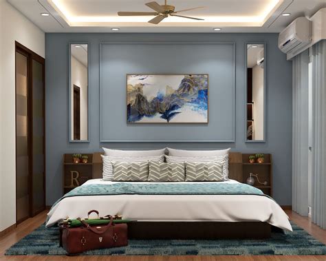 Modern Spacious Master Bedroom Design With Large Frame | Livspace