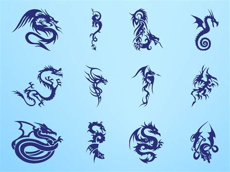 Dragon Tattoos Graphics Vector Art & Graphics | freevector.com