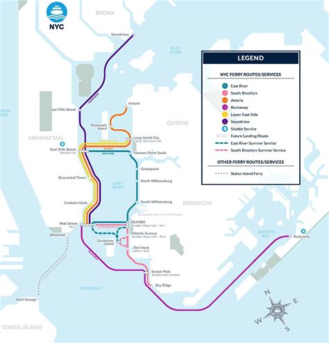 NYC Public Ferry Map - I really think its a beautiful example of great ...