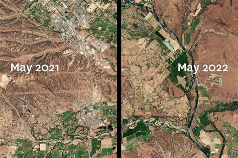 California drought: Before and after satellite images show devastating ...