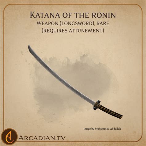 Katana of the Ronin – new DnD magic sword - Arcadian Media