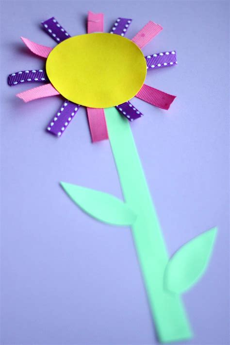 Toddler Approved!: Colorful Ribbon Flower Craft for Kids