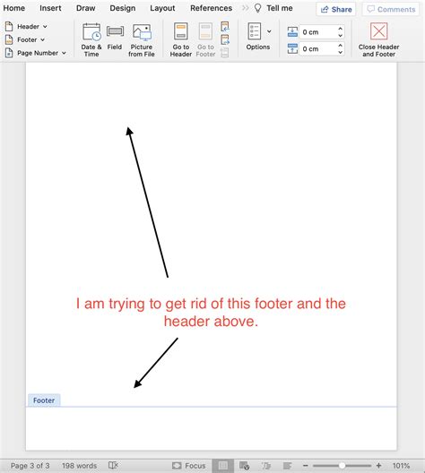 macos - Unable to get rid of the header and footer in Microsoft Word ...