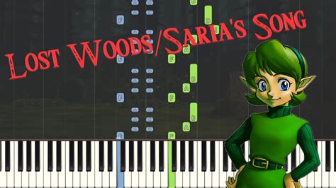 Lost Woods/Saria's Song Piano Tutorial *FREE SHEET MUSIC IN DESC ...