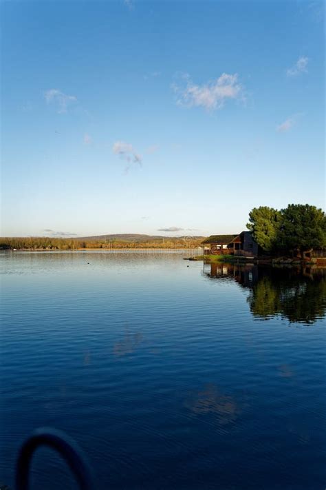 Pine Lake at Carnforth, Lancashire, UK Stock Photo - Image of cloud ...