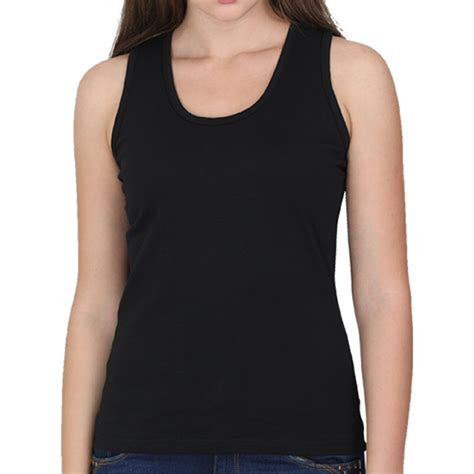 Charcoal Melange Plain Women Tank Tops | Xtees