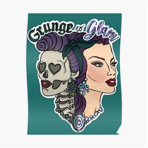 "Grunge Logo" Poster for Sale by Grungetoglam | Redbubble