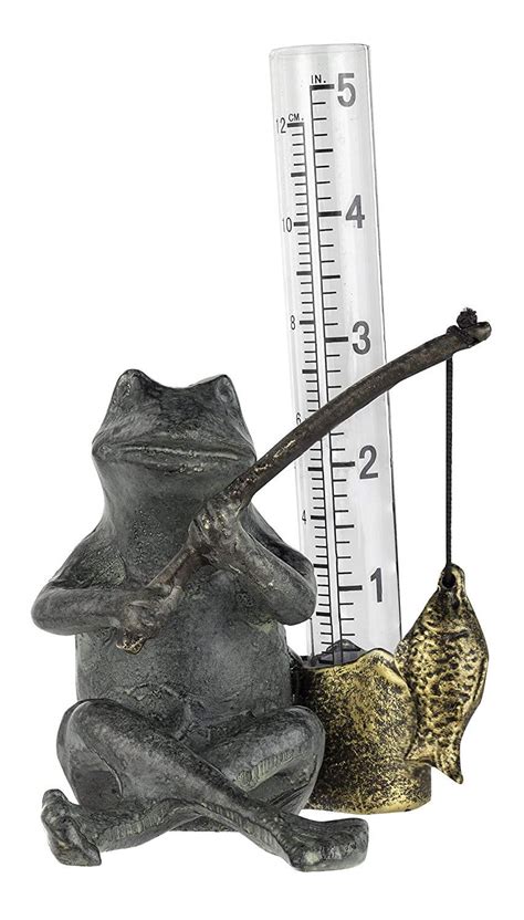 spi home 33456 frog fisherman rain gauge - Walmart.com - Walmart.com