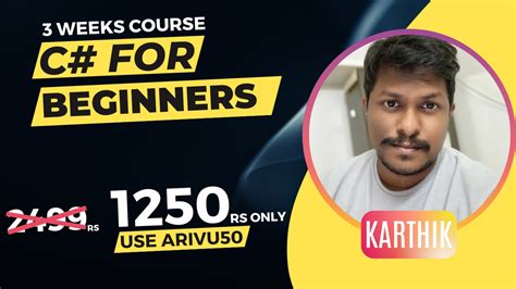 C# for Beginners: Learn by Coding Projects - Arivudamai : Online Courses