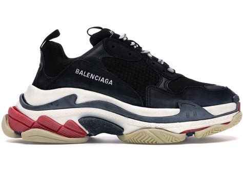 Balenciaga Triple S Black White Red (2018 Reissue) Men's ...