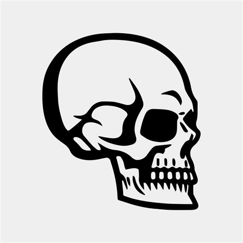 Black and white human skull tattoo design 21193661 Vector Art at Vecteezy