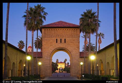 Picture/Photo: Gates at dusk, Main Quad. Stanford University ...