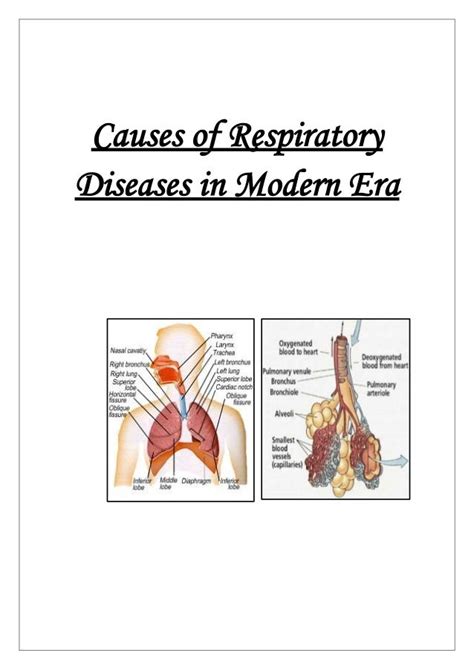 Causes of respiratory diseases in modern era