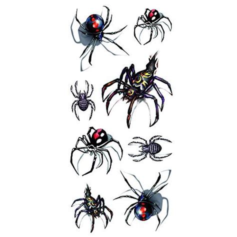 Buy 2 Sheets Halloween Shadow, 3D Assorted Black Widow Spider ...