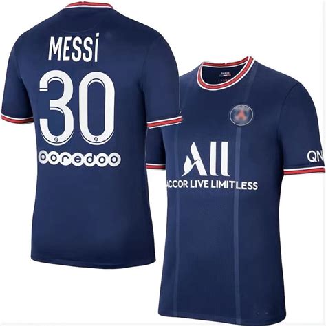 Paris Saint-Germain Home Stadium Shirt 2022-23 With Messi 30 Printing ...