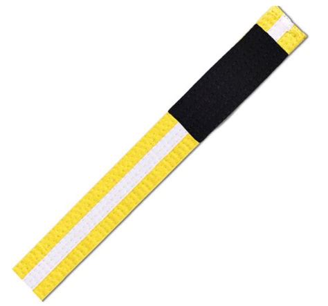 RevGear Brazilian Jiu Jitsu Belt - Yellow with White Stripe