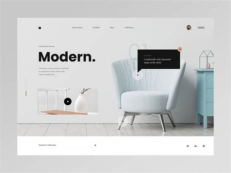 Modern Furniture - Website concept by Tomasz Mazurczak on Dribbble