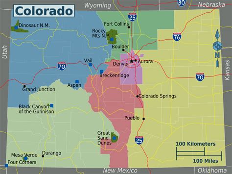 Colorado Regions Map - MapSof.net