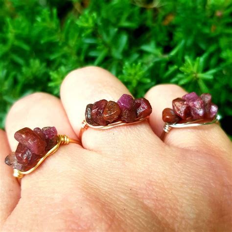 Raw Ruby ring Customizable ring Raw Gemstone ring Love | Etsy