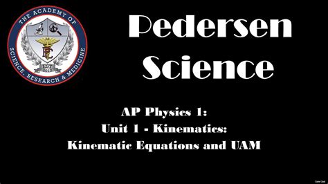 Kinematic Equations and UAM - YouTube