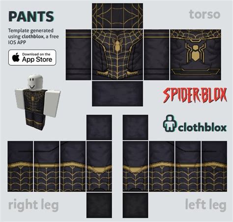 Pants Skin for roblox based on Spiderman Universe | Roblox, Roblox ...