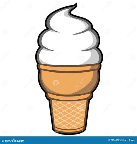 Ice Cream Cone stock vector. Illustration of candy, whipped - 72945029