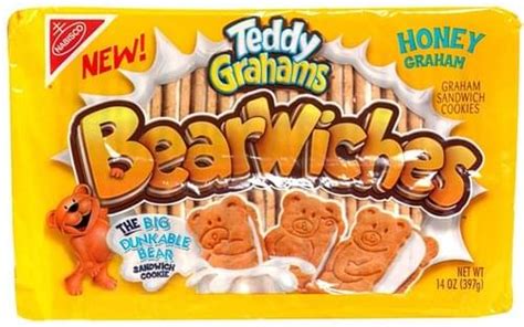 Teddy Grahams Honey Graham Sandwich Cookies - 14 oz, Nutrition ...