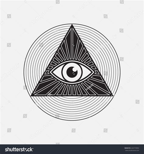 All Seeing Eye Symbol Vector Illustration Stock Vector (Royalty Free ...