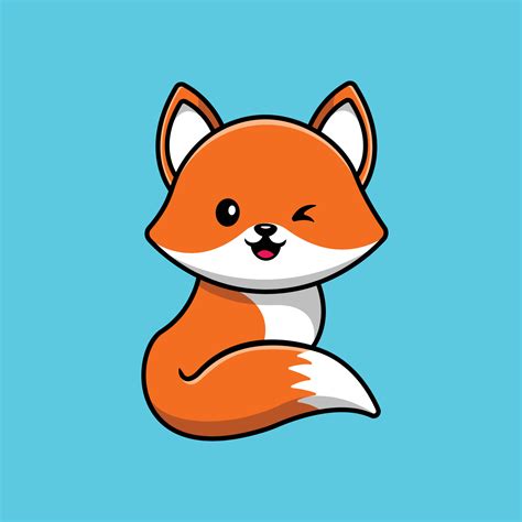 Cute Fox Sitting Cartoon Vector Icon Illustration. Animal Icon Concept ...