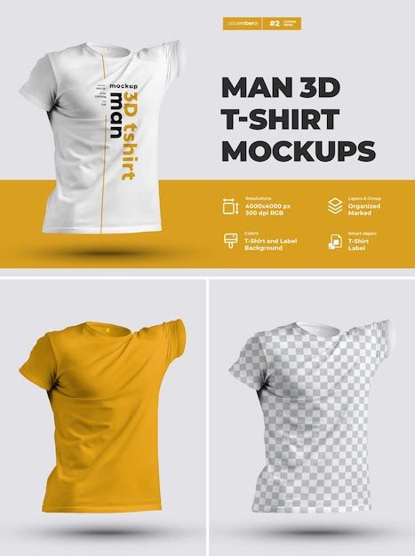 Free PSD | Mockups 3d t-shirts.