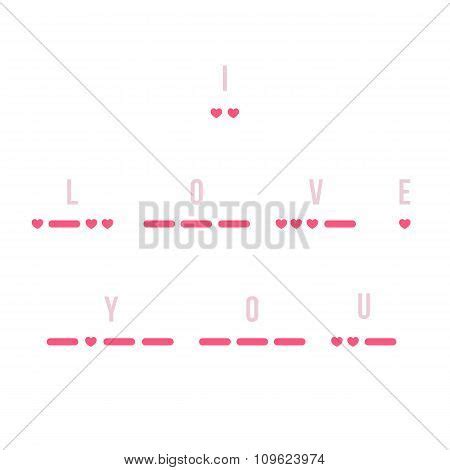 Morse Code Love You Vector & Photo (Free Trial) | Bigstock