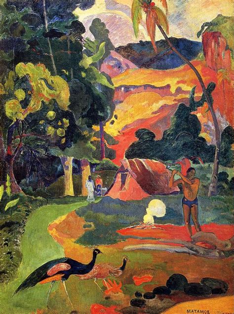 Paul Gauguin - Landscape with Peacocks | Gauguin paintings, Gauguin ...