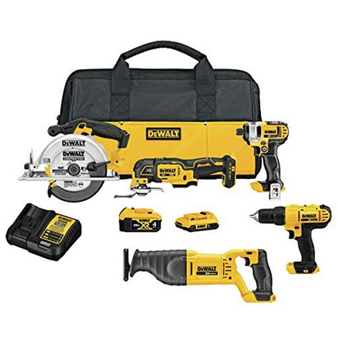 DEWALT 20V MAX Cordless Drill Combo Kit , 5-Tool (DCK551D1M1) - Walmart ...