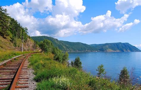 Wallpaper Baikal, trans siberian railway, scenery railroad, BAM images ...