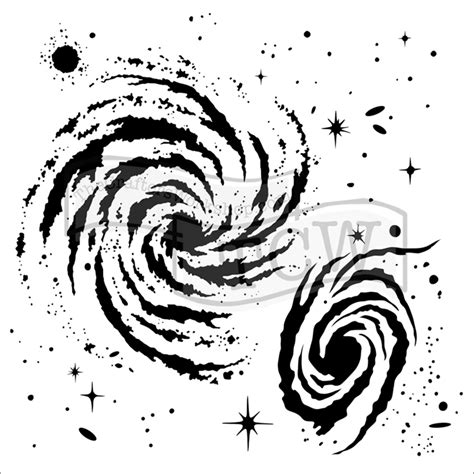 The Crafters Workshop Galaxy 6x6 Doodling Templates | Galaxy tattoo ...