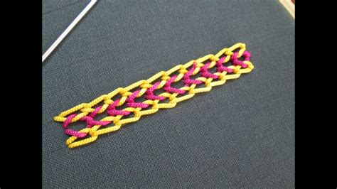 How to make triple chain stitch - hand embroidery - Chain stitch ...