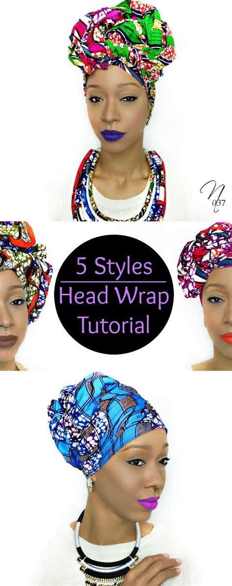 5 different & easy head wrap/turban styles tutorial Head Wrap Styles ...