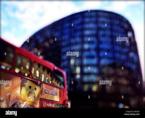 Double decker bus in Central London, London, UK Stock Photo - Alamy