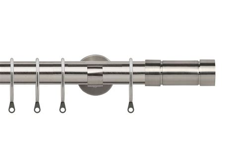 Speedy 28mm Aspect Satin Silver Metal Curtain Pole