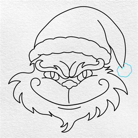 How to Draw the Grinch Face - HelloArtsy