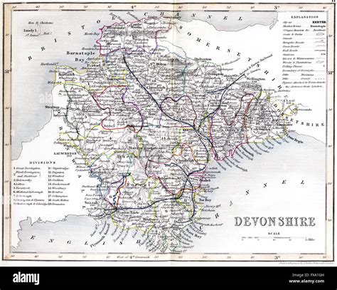 Map of devon england hi-res stock photography and images - Alamy