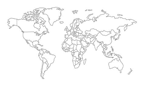 World Map Outline Vector Art, Icons, and Graphics for Free Download