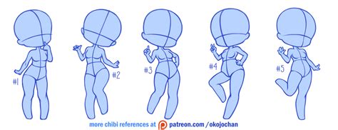 Chibi poses reference (chibi base set #3) by Nukababe on DeviantArt