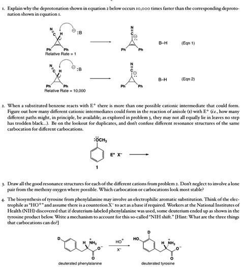 SOLVED: Explain why the deprotonation shown in equation 2 below occurs ...