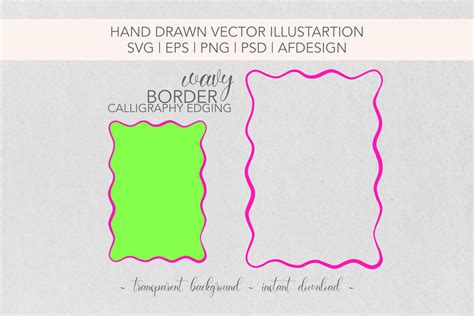 Wavy Calligraphy Style Border SVG Graphic by Adore Digital · Creative ...