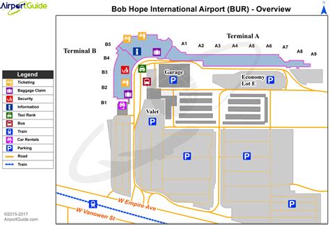 Burbank - Bob Hope (BUR) Airport Terminal Maps - TravelWidget.com