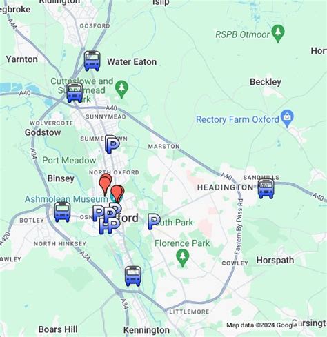 Map of Parking in Oxford - Google My Maps