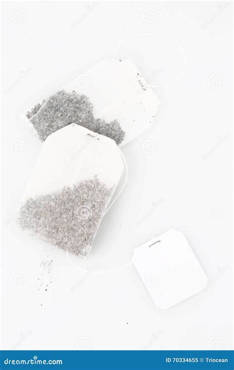 Tea bags on white stock image. Image of aromatic, drink - 70334655