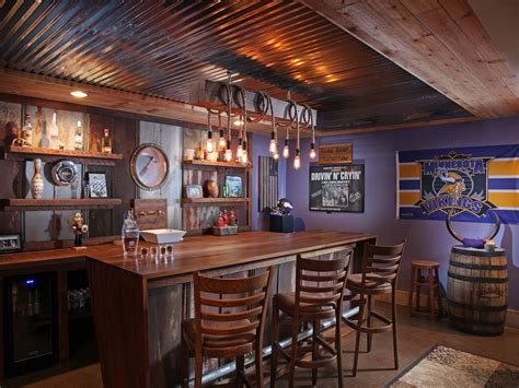 15 Distinguished Rustic Home Bar Designs For When You Really Need That ...